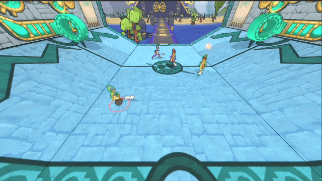 Team passes in a 2v2 match
